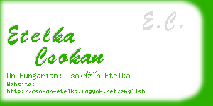 etelka csokan business card